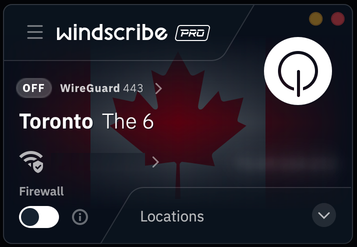 Windscribe in disconnected state